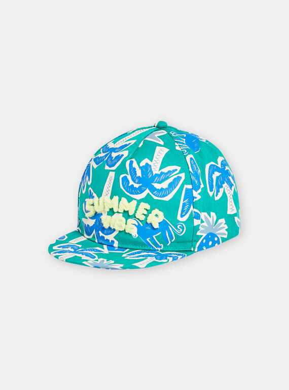 Gorra azul con estampado de palmeras para niño TYOJOCAP1 / 24SI02E3CHAG603