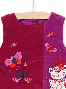 Vestido violeta sin mangas para bebé niña MIPAROB3 / 21WG09H4ROB712