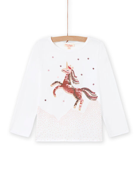 Camiseta de manga larga con estampado de unicornio para niña MANOTEE / 21W901Q1TEE001