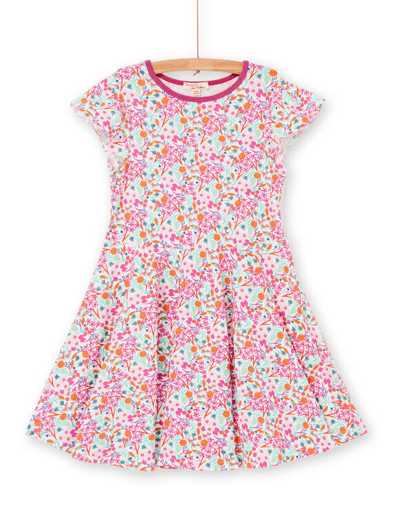 Vestido rosa y verde con estampado floral LAVIROB4 / 21S901U4ROB000