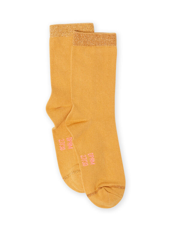 Calcetines de color mostaza para niña MYAJOCHO1 / 21WI0118SOQB106