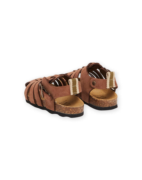 Sandalias de piel de color marrón RUNUBROWN / 23KK3862SLB802