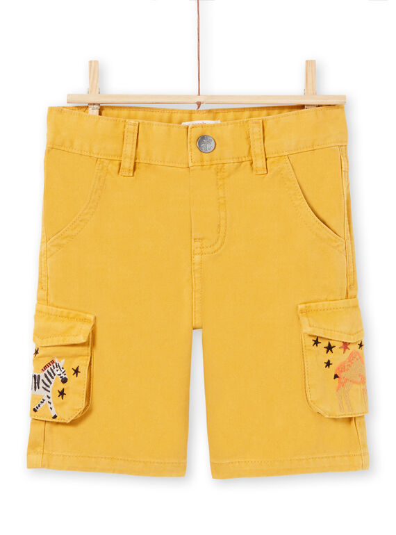 Bermudas de color amarillo mostaza, para niño LOTERBER5 / 21S902V5BERB101