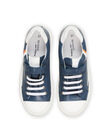 Zapatillas de piel de color azul marino ROBASNEON / 23KK3623D3F070