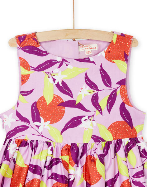 Vestido lavanda con estampado de flores RANEOROB1 / 23S901O4ROB326