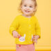 Cárdigan amarillo mimosa para bebé niña