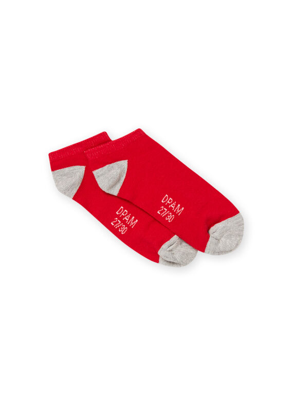 Calcetines cortos rojo para niño NYOJOSOQ4 / 22SI0265SOQ050