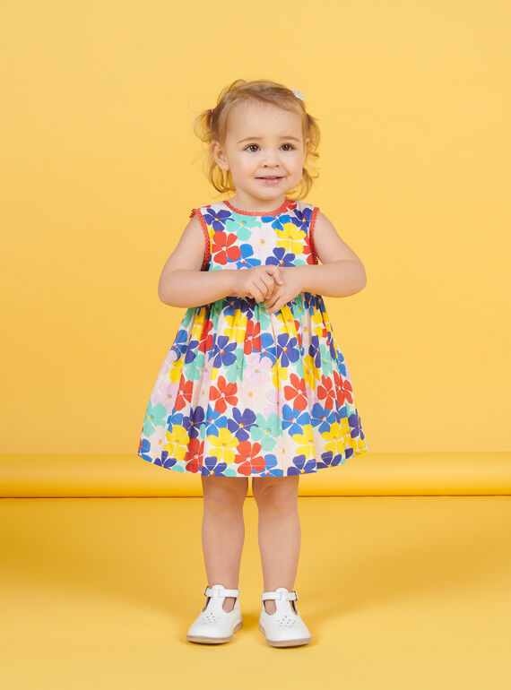 Vestido sin mangas con estampado floral colorido para bebé niña NILUROB1 / 22SG09P4ROB001