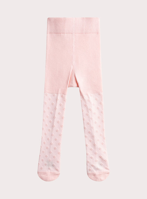 Leotardos de punto rosa para bebé niña  WYIESCOL1 / 25SI09I1COL321