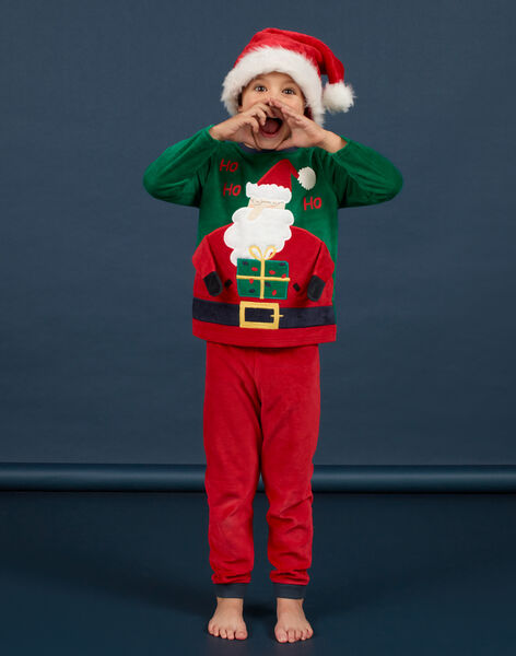 vía Lesionarse Humildad Pijama verde con dibujo de Papá Noel para niño : comprar online - Pijamas |  DPAM