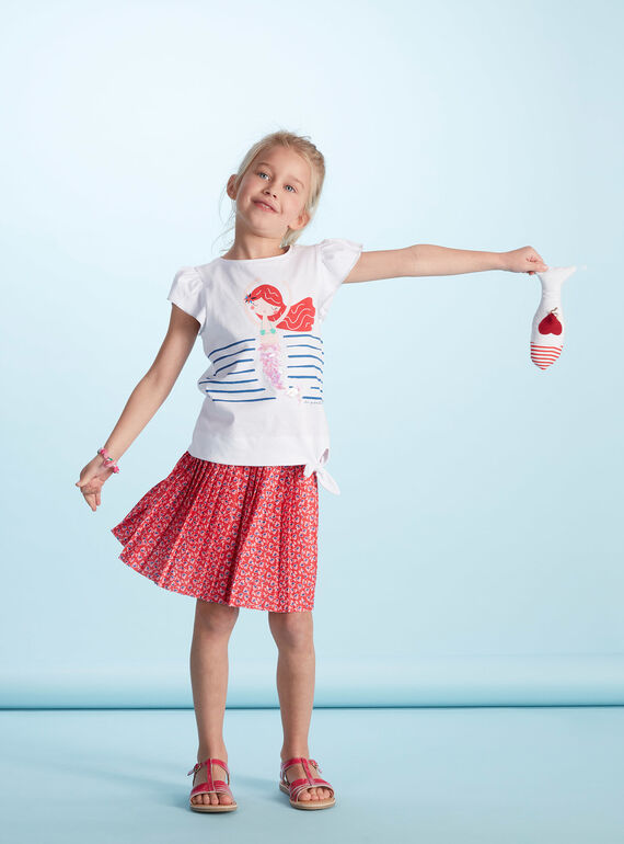 Falda de punto plisada con estampado floral JACEAJUP1 / 20S901N1JUPF506