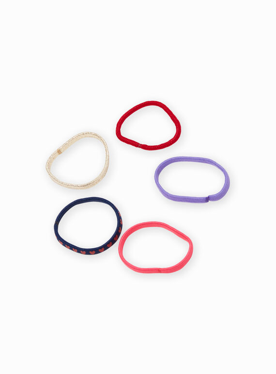Pack de 4 gomas para el pelo a juego con lazos para niña MYAJOELA2 / 21WI01S7ELAB106