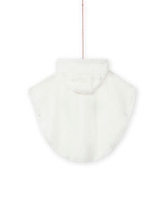 Capa de baño de color crudo con capucha con estampado de zorro para recién nacido unisex MOU1CAP / 21WF4241POI001