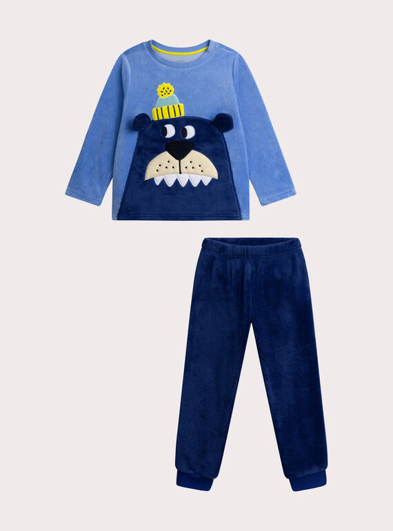 Pijama de terciopelo que brilla en la oscuridad para niño  VEGOPYJPOCH / 24WH1293PYJC230