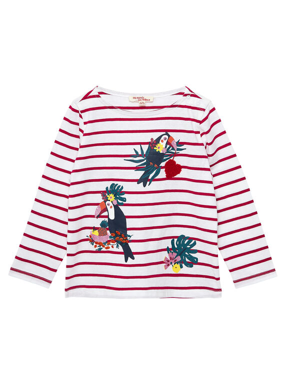 Camiseta de manga larga de color crudo JACLOTEE1 / 20S90111TML001