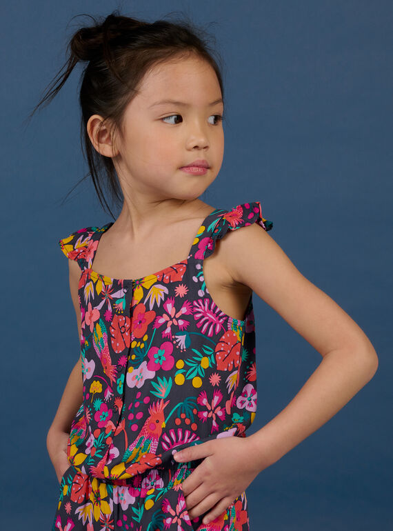 Mono con estampado floral azul para niña NAWACOMB / 22S901V1CBLC211
