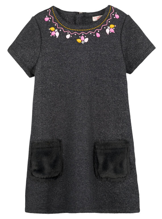 Vestido de muletón forrado con pelo artificial GABLAROB1 / 19W901S2ROBJ912