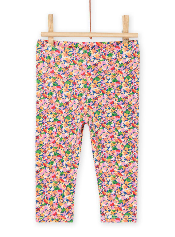 Leggings de color azul celeste con estampado floral RYIPOPLEG / 23SI09X1CALC204