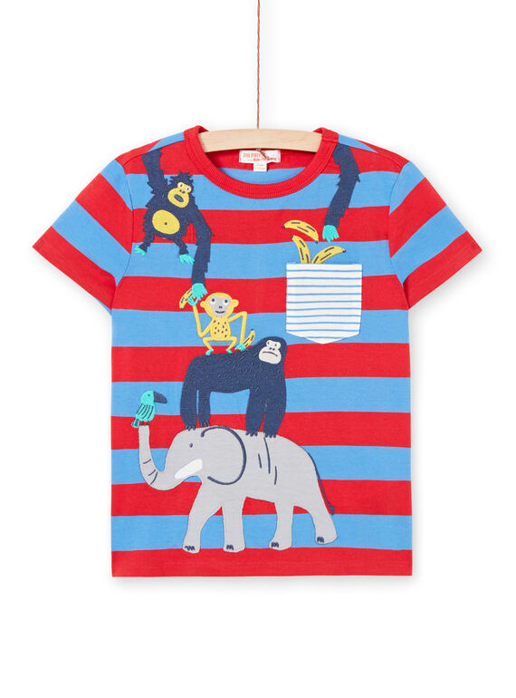 Camiseta de manga corta de color azul, para niño LOVITI2 / 21S902U5TMC201
