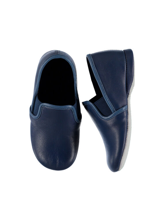 Zapatillas de casa confort de piel para niño FGSGBOFILS / 19SK3639D0B070