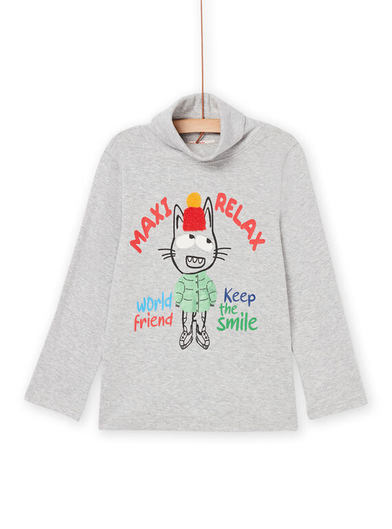 Jersey fino de manga larga gris jaspeado POMUSOUP / 22W902R1SPLJ922