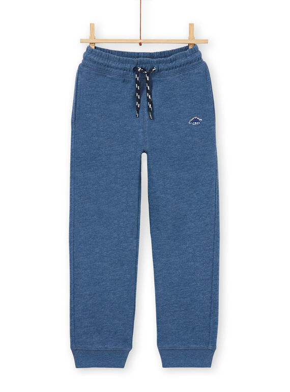 Pantalón de chándal para niño de color azul jaspeado LOJOJOB3 / 21S90243JGB222