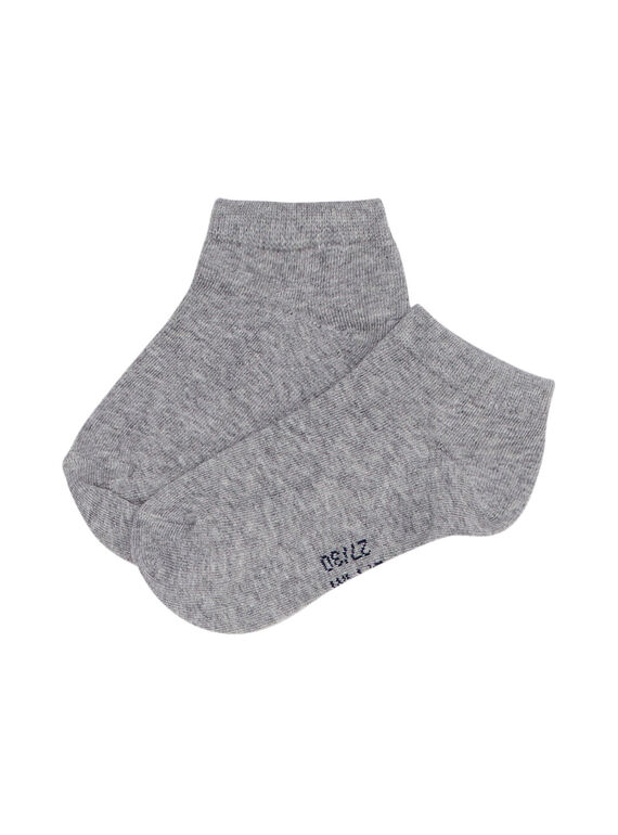 Calcetines cortos de color gris claro unisex JYOESSOQ2 / 20SI0266SOQJ922