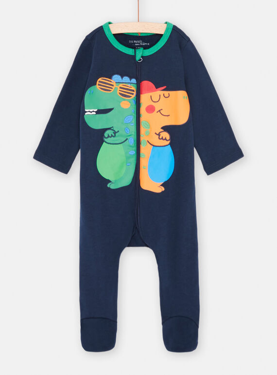 Pelele azul noche con estampado de dinosaurios para bebé niño SEGAGRECOOL / 23WH1444GREC205