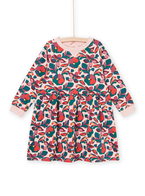 Vestido de muletón con estampado de flor maxi PAJOROB1 / 22W901B2ROBD319