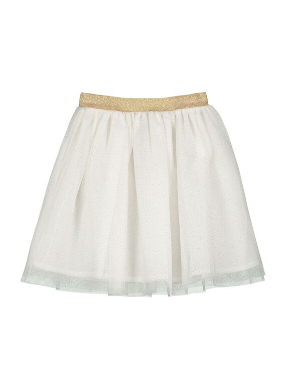 Falda de color blanco FAPOJUP1 / 19S901C1JUP000
