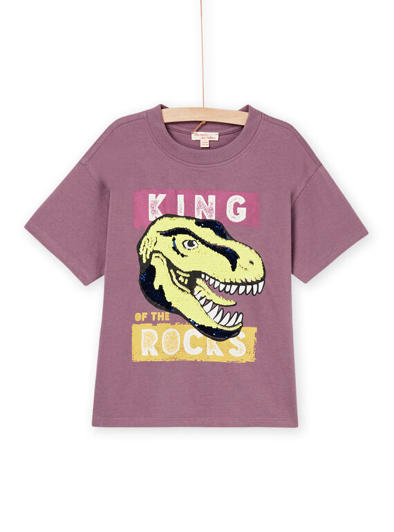Camiseta con estampado de dinosaurio fluorescente y texto ROMAGTI1 / 23S902T3TMC712