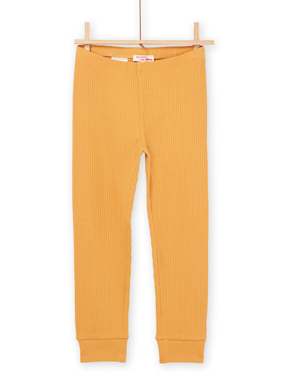 Leggings lisos de color amarillo PYAJOLEG6 / 22WI01D3CALB107
