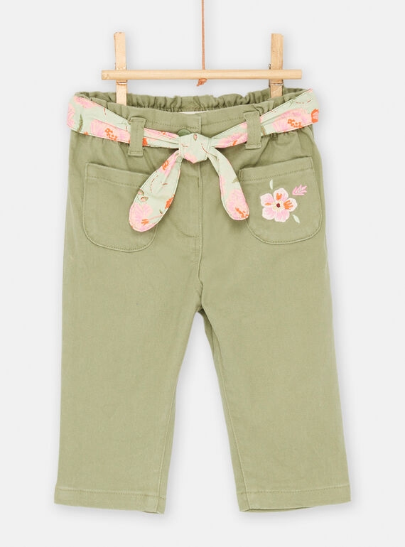 Pantalón caqui cómodo para bebé niña SIVERPAN / 23WG09J1PAN626