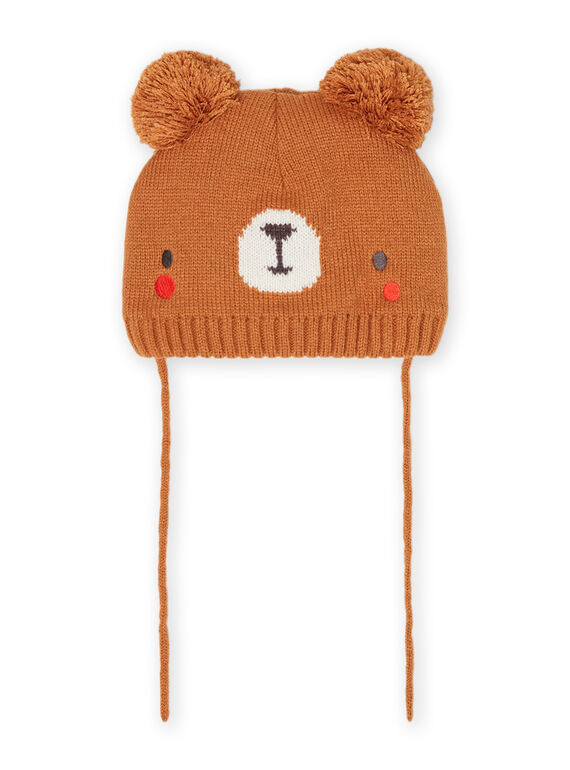 Gorro de punto con estampado de oso para bebé niño MYUFUNBON / 21WI1066BONI820
