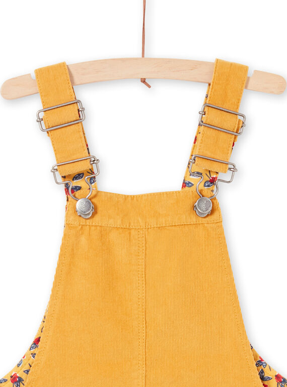 Vestido-peto de color mostaza para niña MAMIXROB4 / 21W901J4ROBB106