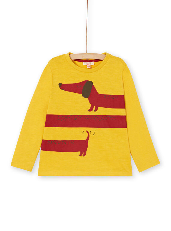 Camiseta amarilla de algodón para niño LOJOTEE2 / 21S90234TML102