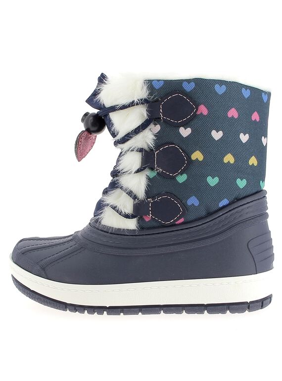 Girls' fur lined snow boots DFMONTVIN / 18WK35X1D3N070