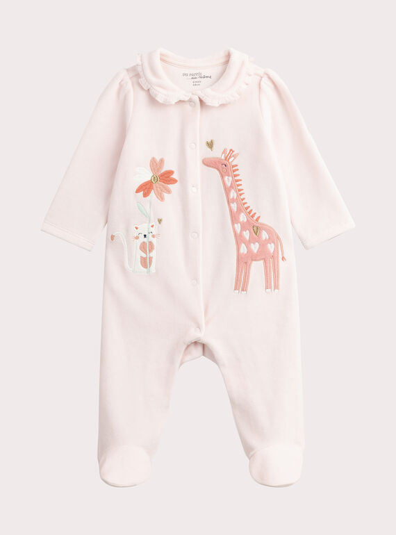 Azonda rosa pálido con animación animal para niña  VEFIGREGIR / 24WH1371GRE301