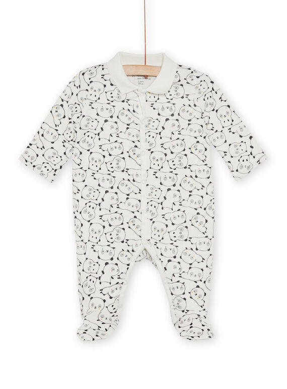 Pelele con estampado de panda POU1GRE3 / 22WF0481GRE001