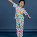 Pijama crudo jaspeado para niña