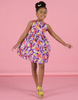 Vestido lavanda con estampado de flores RANEOROB1 / 23S901O4ROB326