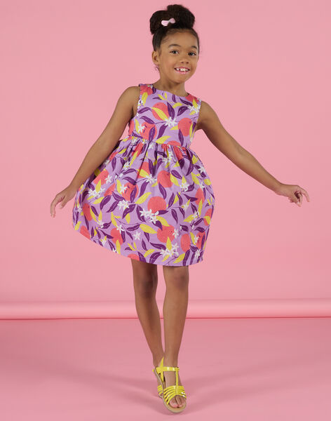 Vestido lavanda con estampado de flores RANEOROB1 / 23S901O4ROB326