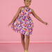 Vestido lavanda con estampado de flores