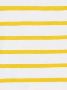 Body de rayas de algodón, de color blanco y amarillo, para bebé niño LUNOBOD / 21SG10L1BOD000