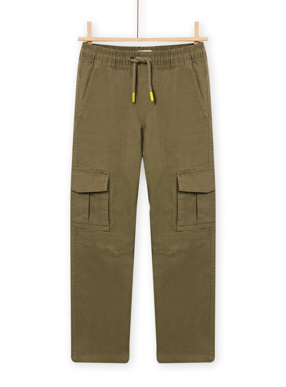 Pantalón con múltiples bolsillos de color caqui para niño NOJOPAMAT2 / 22S90263PAN604