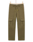 Pantalón con múltiples bolsillos de color caqui para niño NOJOPAMAT2 / 22S90263PAN604