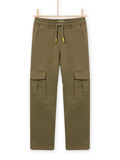 Pantalón con múltiples bolsillos de color caqui para niño NOJOPAMAT2 / 22S90263PAN604