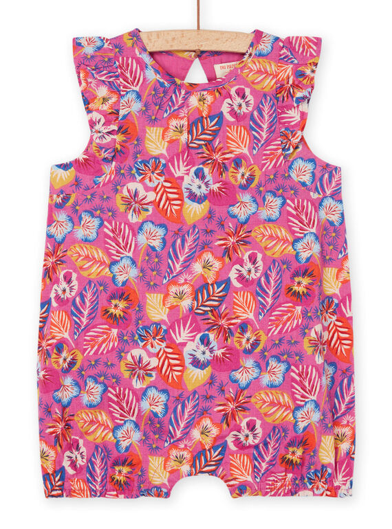 Pelele rosa con estampado floral RIJUNBAR / 23SG09U1BAR310