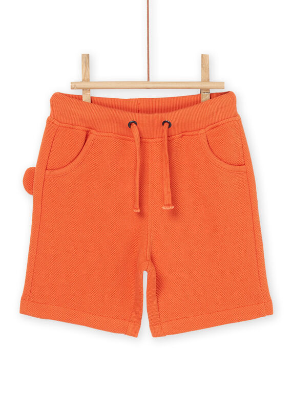 Bermudas naranja oscuro con bolsillo de mono RUJUNBER2 / 23SG10U2BER407