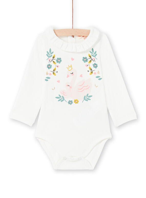 Body de color crudo, para bebé niña MIKABOD / 21WG09I1BOD001